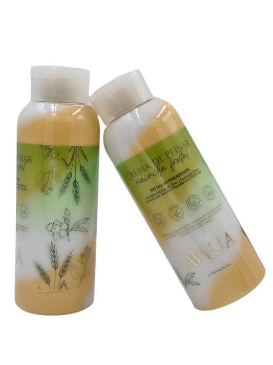 Crema de Peinar Vainilla Frutal Curly Rizos AWUA 500 ml