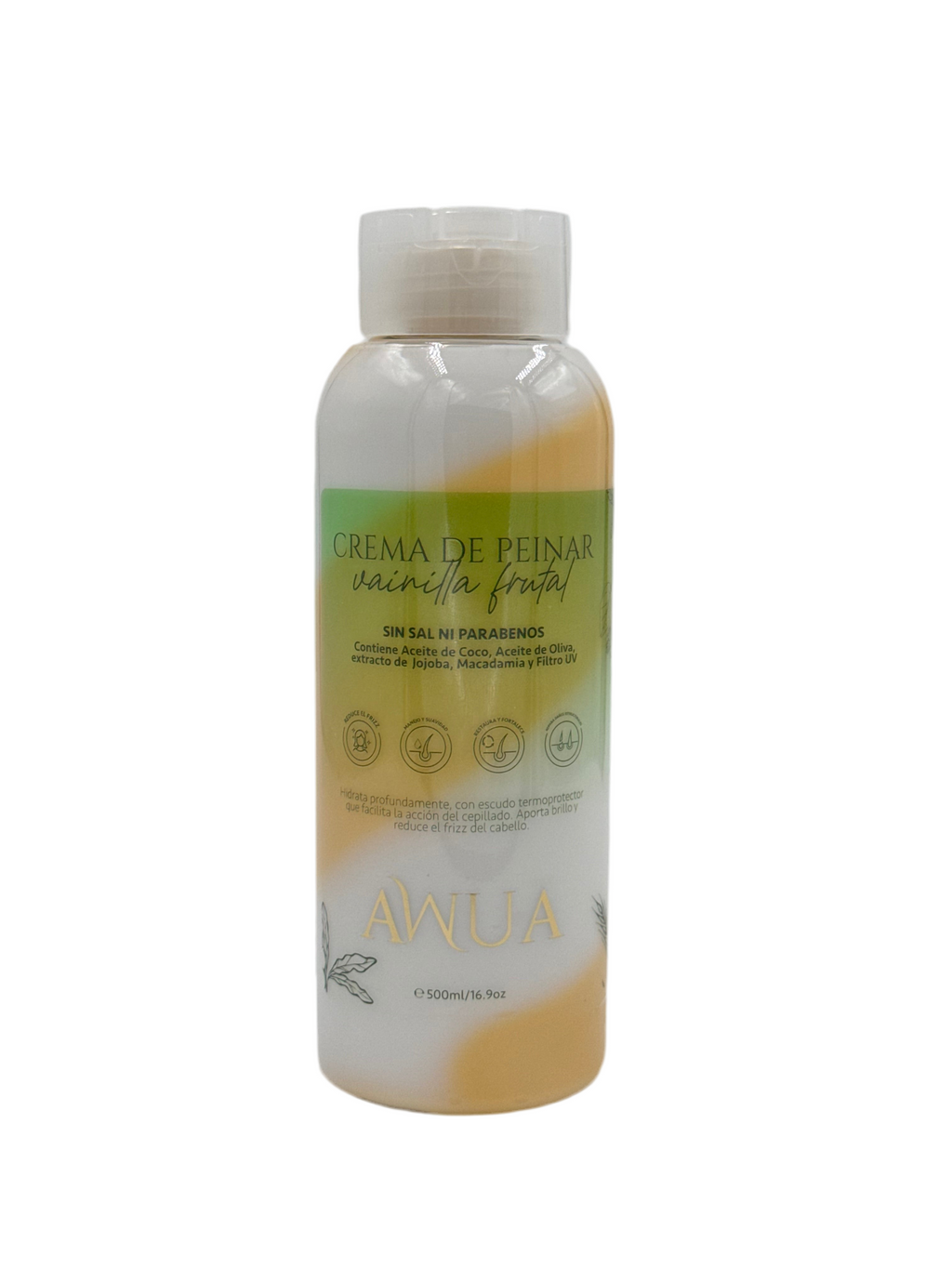 Crema de Peinar Vainilla Frutal Curly Rizos AWUA 500 ml