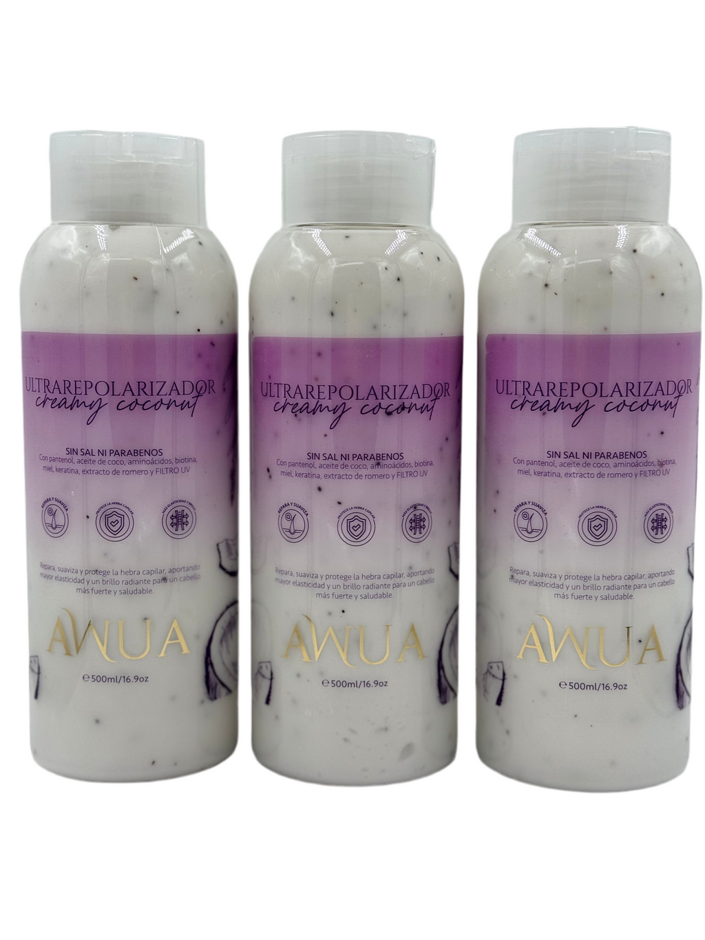 Ultrarepolarizador Tratamiento Capilar Creamy Coconut AWUA 500 ml