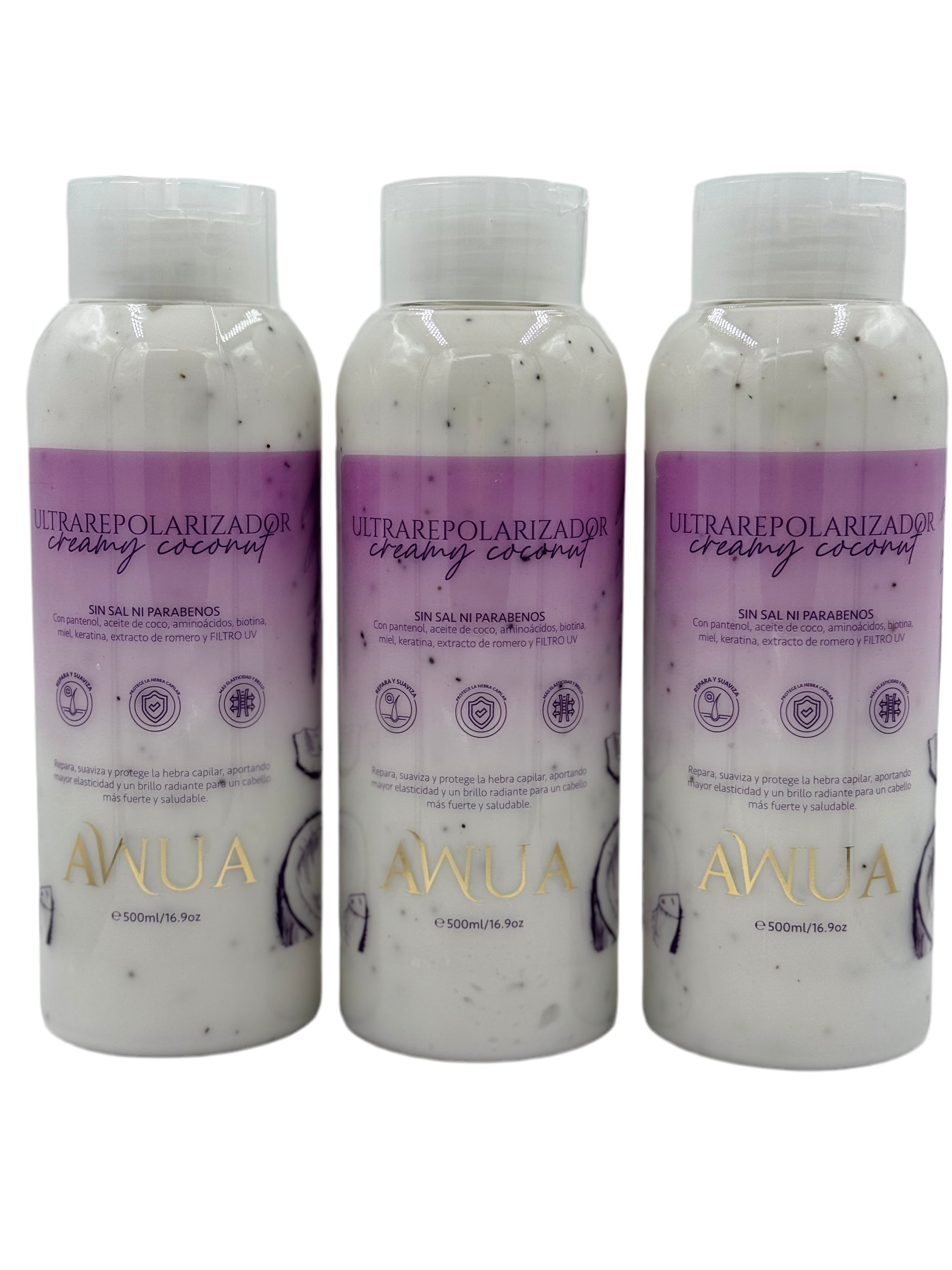 Ultrarepolarizador Tratamiento Capilar Creamy Coconut AWUA 500 ml
