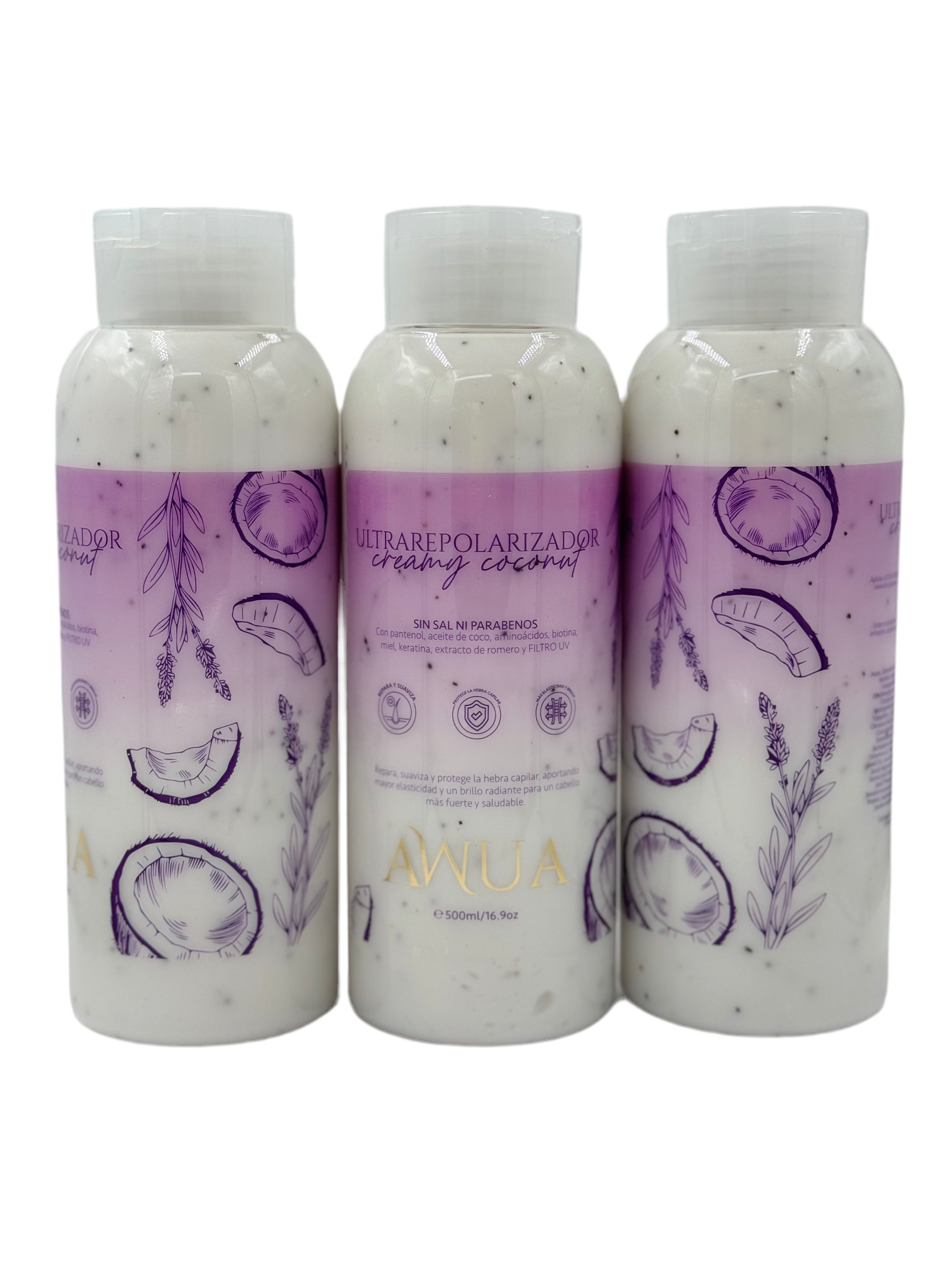 Ultrarepolarizador Tratamiento Capilar Creamy Coconut AWUA 500 ml