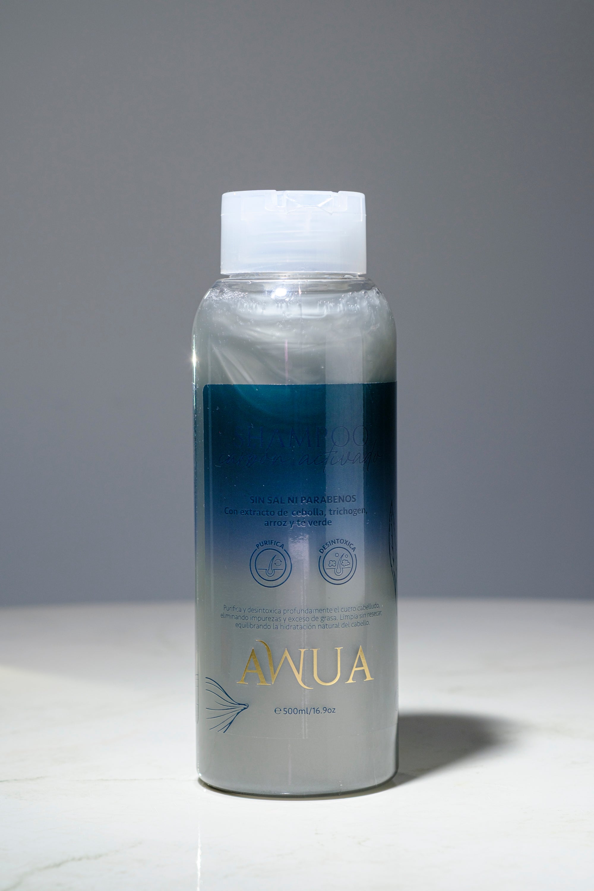 Shampoo Carbón Activado Detox Capilar AWUA 500ml