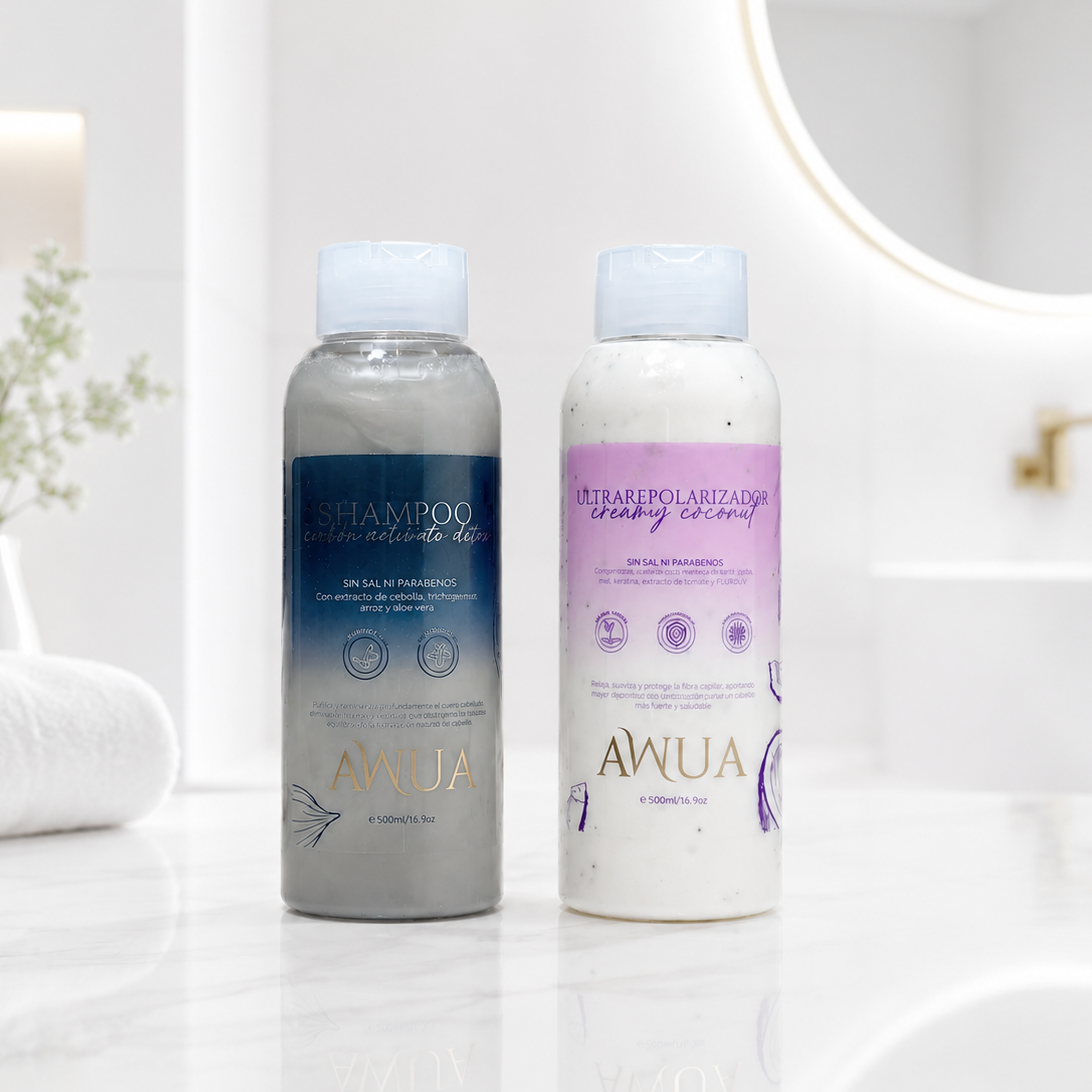 Kit Detox y Reparación para Cabello Graso AWUA
